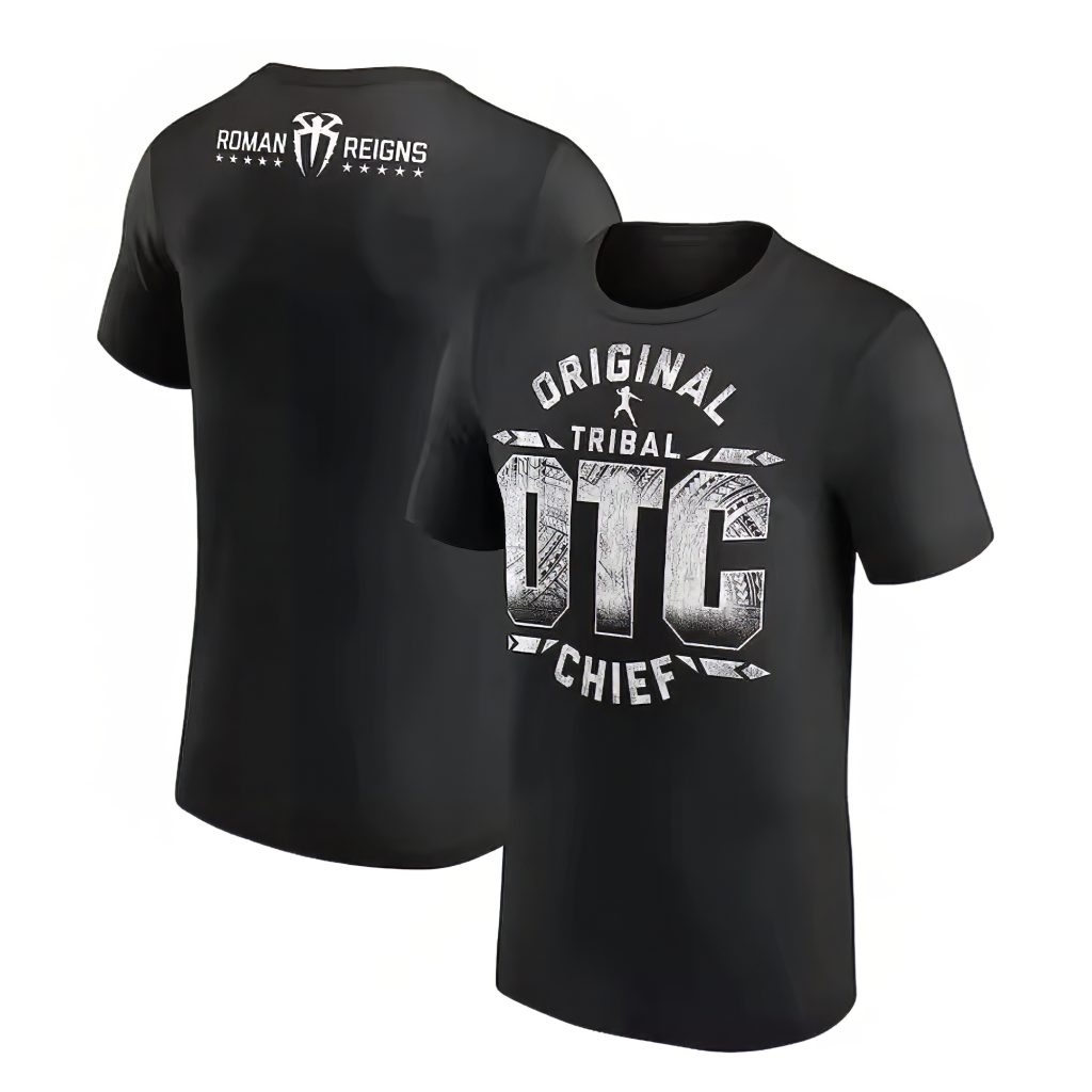 Roman Reigns 'Original Tribal Chief' T-Shirt – Premium heavyweight black tee celebrating the legacy of WWE’s most dominant champion. Sizes S–5XL. Own your legacy today.