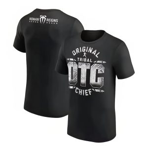 Roman Reigns 'Original Tribal Chief' T-Shirt – Premium heavyweight black tee celebrating the legacy of WWE’s most dominant champion. Sizes S–5XL. Own your legacy today.