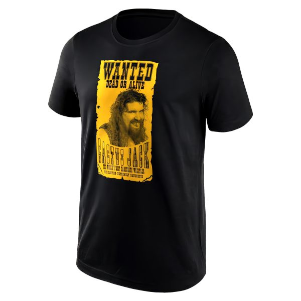 Bang Bang! Grab the WWE Cactus Jack 'Wanted Dead or Alive' shirt, a bold tribute to Mick Foley's most dangerous persona. Hardcore fans only.